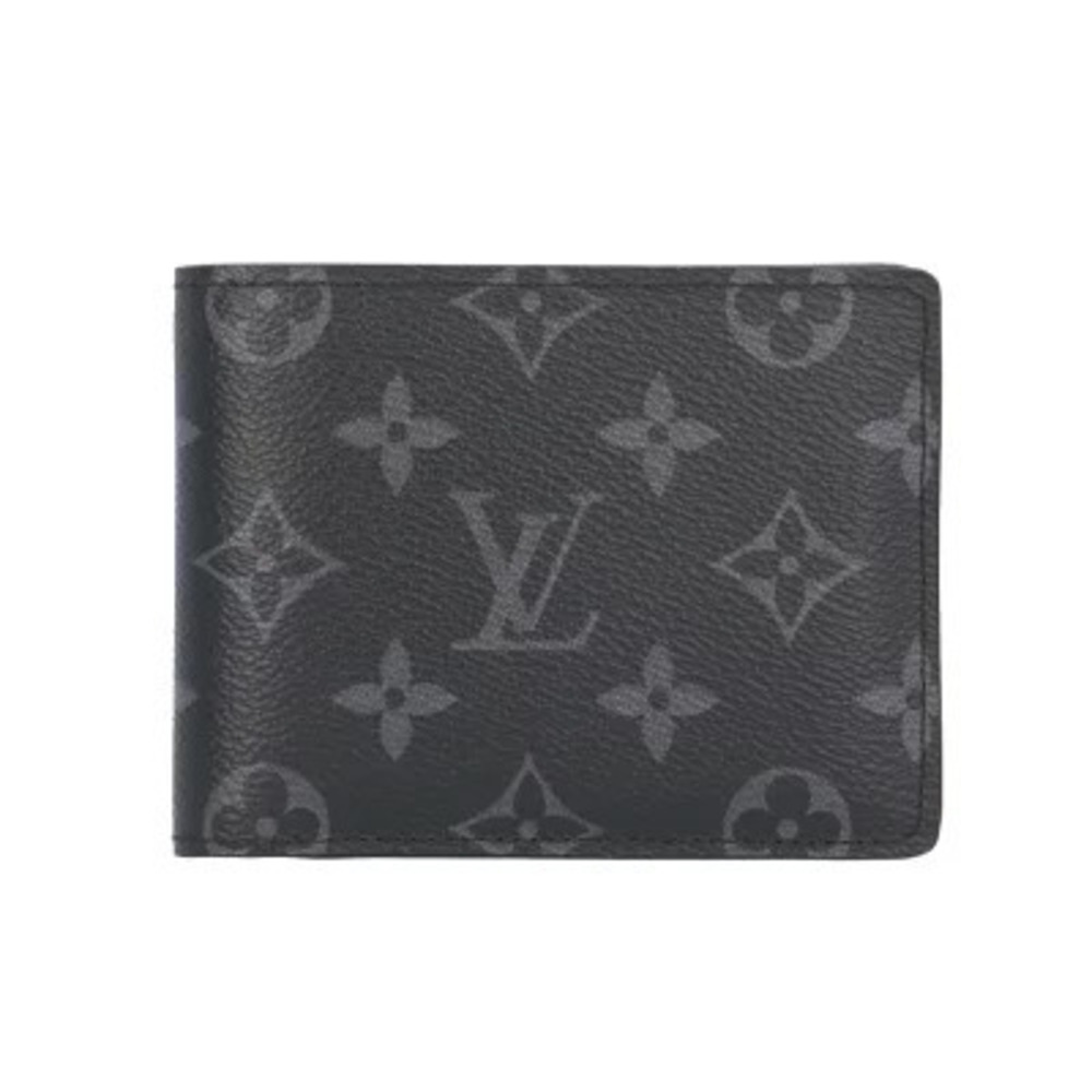 Louis Vuitton Portefeuille Multiple Monogram Eclipse Black Bi fold Wallet